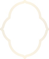 golden color frame ornament on transparent background png