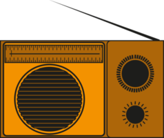 vintage style electronics illustration on transparent background png