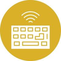 Vector Design Wireless Keyboard Icon Style