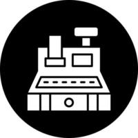 Cashier Machine Vector Icon Style