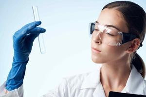 female doctor science research experiments chemistry photo