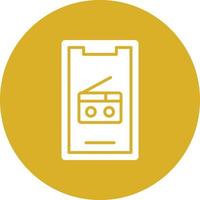 Vector Design Mobile Radio Icon Style