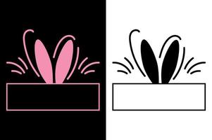 Pascua de Resurrección conejito vector ilustración aislaruette.d en blanco antecedentes. Pascua de Resurrección Conejo huevo división monograma y silueta