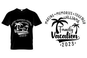 haciendo recuerdos juntos familia vacaciones 2023 camiseta diseño vector