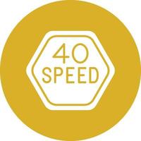 Vector Design 40 Speed Limit Icon Style