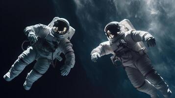 astronauta en espacio ai generado foto