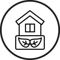 Eco House Vector Icon Style