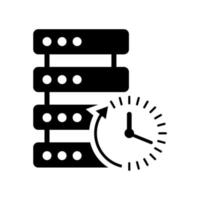 Real time data vector icon. analytics illustration sign. monitoring symbol.