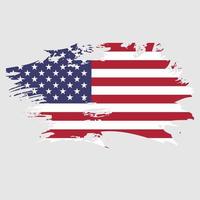 Vector Image Of The American Flag Made With Brush Stroke