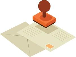 Envelopes With Postmark, Vector Graphics