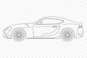 Get on the Road with Our High Quality Car Outline Vector, Perfect for Design Projects vector