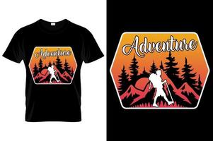 Mountain illustration, outdoor adventure Vector graphic for t shirt Design