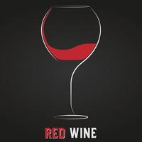 Red Wine Glass Icon, Wineglass logo, Glassware Icon Vector Art Illustration isolated or black background