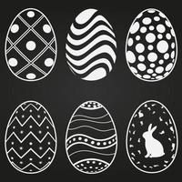 Easter eggs. Easter day festival. Vector illustration