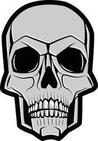 vector imagen de un humano cráneo en gris color
