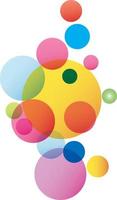 Simple Logo Design Object Created With Colorful Circles vector