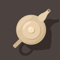 Vector Image Of A Teapot Seen From Above