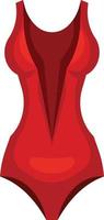Vector Image Of Red Swimsuit For Women