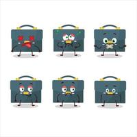 Briefcase cartoon in character with nope expression vector