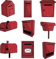 Red Mail Box vector