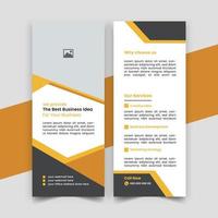 modern business rack card or dl flyer template design vector