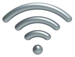 Wifi icon isolated on white background. 3D rendering. photo