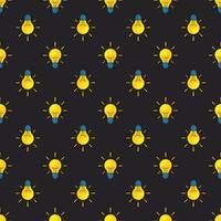 Seamless pattern with light bulbs up and down vector