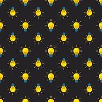 Seamless pattern with light bulbs up and down vector