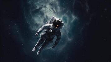 astronaut floating in space photo