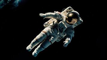 astronaut floating in space photo