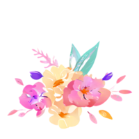acquerello fiore carino colore pastello png