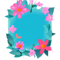 acuarela flor linda color pastel png