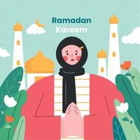 Cute Ramadan Kareem Illustration vector