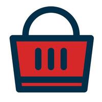 cesta de compras día llenar icono estilo vector