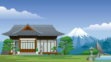 japan traditional home vector