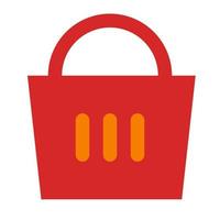 basket of online shopping flat icon style vector