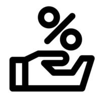 give discount of online shopping outline icon style vector