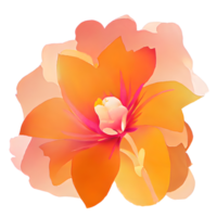 acuarela flor linda color pastel png