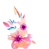 acquerello fiore carino colore pastello png