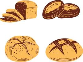 Bread. Hand drawn bake vector