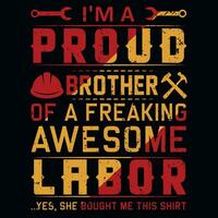 Labor day typography graphics tshirt design vector