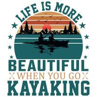 Kayaking graphics tshirt design vector