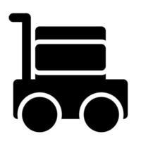 trolley cart of online shopping solid icon style vector