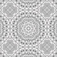 vector coloring geometric flower shapes and pattern background