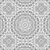 vector coloring geometric flower shapes and pattern background