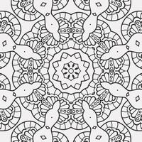 vector coloring geometric flower shapes and pattern background