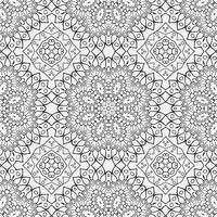 vector coloring geometric flower shapes and pattern background