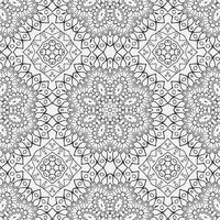 vector coloring geometric flower shapes and pattern background