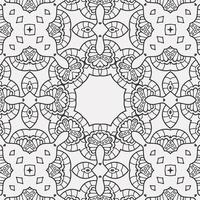 vector coloring geometric flower shapes and pattern background