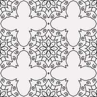 vector coloring geometric flower shapes and pattern background